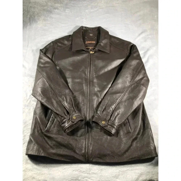 St. John’s bay XL leather jacket brown - Picture 1 of 6